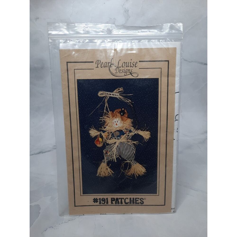 Pearl Louise Designs Crow Patrol 18" Door Charmer Pattern Patches Scarecrow